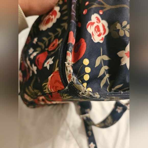 Ju-Ju-Be Navy Blue and Red Midnight Posy Floral Baby Bag - Picture 4 of 8